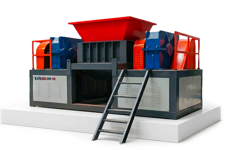 Trituradora Industrial Tritoo DP-10 Trituradora Industrial Tritoo modelo DP-10, tiene una potencia 30 kw x 2 motores, rodillo de 1000 mm largo x 400 diámetro