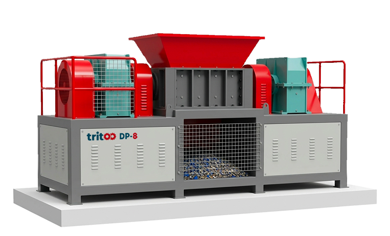 Trituradora Industrial Tritoo DP-8 Imagen de la trituradora tritoo modelo DP-8, Potencia 22 kw x 2 motores, rodillo de 800 mm largo x 316 diámetro